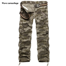 Load image into Gallery viewer, 2019 High Quality Men's Cargo Pants Casual Loose Multi Pocket Military Pants Long Trousers for Men Camo Joggers Plus Size 28-40