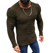 Load image into Gallery viewer, OLOME Men's Knitted Pullovers Sweater Solid Color O-neck Slim Fit Long Sleeve Jumpers Sweaters Men Casual Winter Warm Knitwear