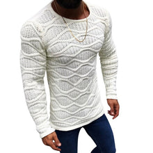 Load image into Gallery viewer, OLOME Men's Knitted Pullovers Sweater Solid Color O-neck Slim Fit Long Sleeve Jumpers Sweaters Men Casual Winter Warm Knitwear