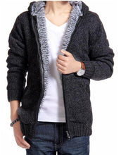 Load image into Gallery viewer, Autumn Winter Men's Thick Sweatercoat Collar Zipper Sweater Coat Outerwear Winter Fleece Cashmere Liner SweatersTurn-down Collar
