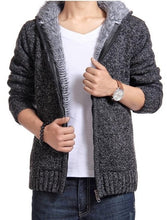 Load image into Gallery viewer, Autumn Winter Men's Thick Sweatercoat Collar Zipper Sweater Coat Outerwear Winter Fleece Cashmere Liner SweatersTurn-down Collar