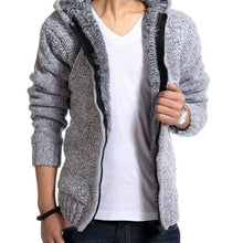 Load image into Gallery viewer, Autumn Winter Men's Thick Sweatercoat Collar Zipper Sweater Coat Outerwear Winter Fleece Cashmere Liner SweatersTurn-down Collar