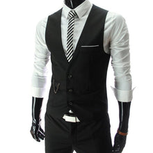 Load image into Gallery viewer, New Arrival Dress Vests For Men Slim Fit Mens Suit Vest Male Waistcoat Gilet Homme Casual Sleeveless Formal Business Jacket