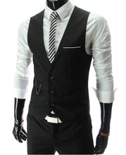 Load image into Gallery viewer, New Arrival Dress Vests For Men Slim Fit Mens Suit Vest Male Waistcoat Gilet Homme Casual Sleeveless Formal Business Jacket