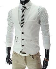 Load image into Gallery viewer, New Arrival Dress Vests For Men Slim Fit Mens Suit Vest Male Waistcoat Gilet Homme Casual Sleeveless Formal Business Jacket