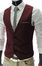Load image into Gallery viewer, New Arrival Dress Vests For Men Slim Fit Mens Suit Vest Male Waistcoat Gilet Homme Casual Sleeveless Formal Business Jacket
