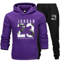 Load image into Gallery viewer, New 2019 Brand Tracksuit Fashion JORDAN 23 Men Sportswear Two Piece Sets Cotton Fleece Thick hoodie+Pants Sporting Suit Male 3XL
