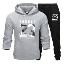 Load image into Gallery viewer, New 2019 Brand Tracksuit Fashion JORDAN 23 Men Sportswear Two Piece Sets Cotton Fleece Thick hoodie+Pants Sporting Suit Male 3XL
