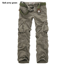 Load image into Gallery viewer, 2019 High Quality Men's Cargo Pants Casual Loose Multi Pocket Military Pants Long Trousers for Men Camo Joggers Plus Size 28-40
