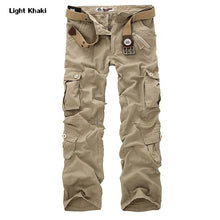 Load image into Gallery viewer, 2019 High Quality Men's Cargo Pants Casual Loose Multi Pocket Military Pants Long Trousers for Men Camo Joggers Plus Size 28-40
