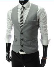 Load image into Gallery viewer, New Arrival Dress Vests For Men Slim Fit Mens Suit Vest Male Waistcoat Gilet Homme Casual Sleeveless Formal Business Jacket
