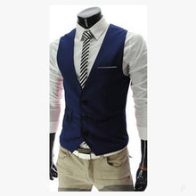 Load image into Gallery viewer, New Arrival Dress Vests For Men Slim Fit Mens Suit Vest Male Waistcoat Gilet Homme Casual Sleeveless Formal Business Jacket
