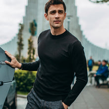 Load image into Gallery viewer, Autumn Men Sweater Solid Black Gray Green White Color Pullovers For Man Casual Slim Clothing New Male Wear Knitwear Tops 8921

