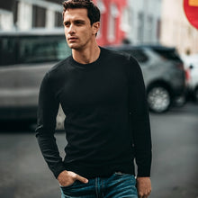Load image into Gallery viewer, Autumn Men Sweater Solid Black Gray Green White Color Pullovers For Man Casual Slim Clothing New Male Wear Knitwear Tops 8921
