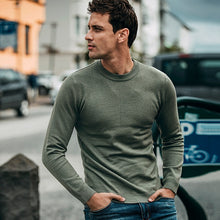 Load image into Gallery viewer, Autumn Men Sweater Solid Black Gray Green White Color Pullovers For Man Casual Slim Clothing New Male Wear Knitwear Tops 8921
